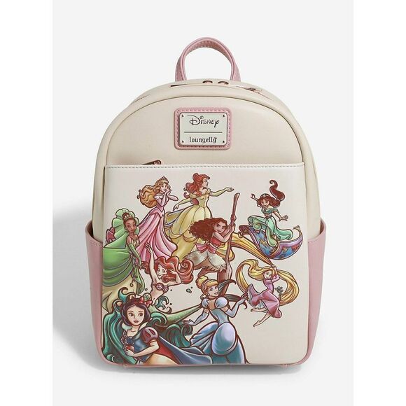 Loungefly Disney Princess Sketch Belle Jasmine Moana TianaMini Backpack
